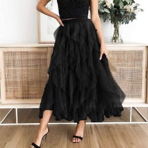 KIRUNDO Ladies Sheer Tutu Asymmetrical
Skirt M